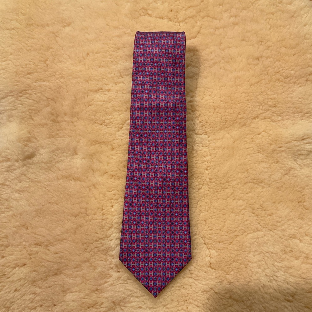 Vintage Hermes H silk tie